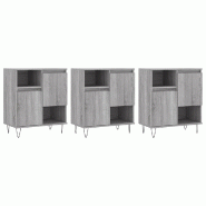 Helloshop26 - Buffet bahut commode armoire meuble de rangement organisateur cuisine salle de séjour salons 3 pcs sonoma bois 02_0037174 - 30002132521 Helloshop26 - Buffet bahut commode armoire meuble de rangement organisateur cuisine salle de séjour salons 3 pcs sonoma bois 02_0037174 - 30002132521