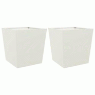 Helloshop26 - Jardinière bac lit surélevé plantes fleurs jardin terrasses lot de 2 50 x 50 x 50 cm acier blanc 02_0038989 - 3000217982073 Helloshop26 - Jardinière bac lit surélevé plantes fleurs jardin terrasses lot de 2 50 x 50 x 50 cm acier blanc 02_0038989 - 3000217982073