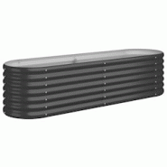 Helloshop26 - Jardinière bac lit surélevé plantes fleurs terrasse jardin de jardin acier enduit de poudre anthracite 02_0039500 - 3000218538996 Helloshop26 - Jardinière bac lit surélevé plantes fleurs terrasse jardin de jardin acier enduit de poudre anthracite 02_0039500 - 3000218538996