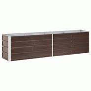 Helloshop26 - Jardinière lit surélevé plantes fleurs jardin acier galvanisé 240 x 40 x 45 cm marron 02_0001097 - 3000074561534 Helloshop26 - Jardinière lit surélevé plantes fleurs jardin acier galvanisé 240 x 40 x 45 cm marron 02_0001097 - 3000074561534