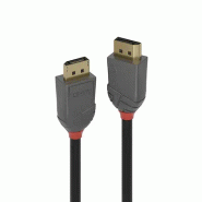 LINDY 10m DisplayPort 1.2 Cable Anthra Line DP Male to