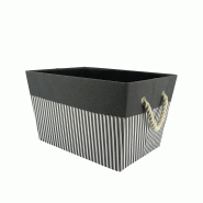 Lingère rectangle tissu rayé 41.5x30 - Lingère rectangle tissu rayé 41.5x30 -