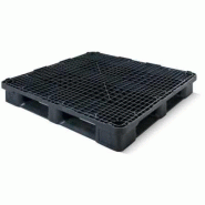 Palette plastique 1200 X 1200, 6 semelles, Plateau ajouré avec rebords - CUQP1212HP6RR Palette plastique 1200 X 1200, 6 semelles, Plateau ajouré avec rebords - CUQP1212HP6RR