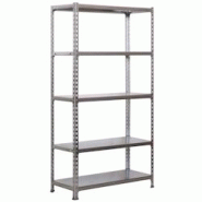 PROREGAL Étagère pour charges lourdes METAL SHARK | HxLxP 180x90x30cm | Charge du compartiment 180kg | Gris - gris métal PR_RS3-07 PROREGAL Étagère pour charges lourdes METAL SHARK | HxLxP 180x90x30cm | Charge du compartiment 180kg | Gris - gris métal PR_RS3-07