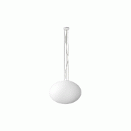 Suspension en verre soufflé blanc satiné, diamètre 50 cm, structure métallique, 3 ampoules E27 60 W max, design moderne et élégant - Perenz - bl