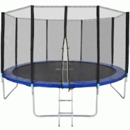 Tectake Trampoline modèle B noir/bleu - 403520 - noir acier 403520 Tectake Trampoline modèle B noir/bleu - 403520 - noir acier 403520