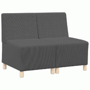 Unité de Sofa Modulaire Sans Accoudoirs 2 pcs Gris foncé Modèle Vega StudioDesk Chic - Matériau naturel 8721288279026