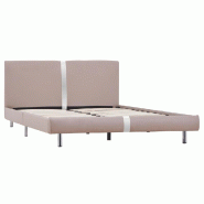 VidaXL Cadre de lit sans matelas cappuccino similicuir 140x200 cm Modèle Pervelis - 280843