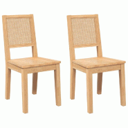VidaXL Chaises à manger 2 pcs bois massif caoutchouc Modèle Bellecour Plus - 4102479