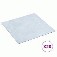 Vidaxl planches plancher autoadhésives 20 pcs pvc 1,86 m² marbre blanc 330159