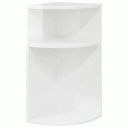 VidaXL Table d'appoint Blanc brillant 29,6 x 29,6 x 60 cm Modèle Apex Confort - 891124