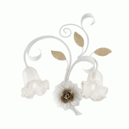 Bonetti Illumina Cesto Applique En Fer Laqué Blanc Shabby 2 Lumières .42 P.20 Bl274-Ap2-Bco - doré 8050713218805