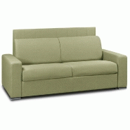 CANAPÉ LIT 4 PLACES EXPRESS LATTES RENATONISI 160CM MATELAS 16 CM TÊTE DE LIT INTÉGRÉE TWEED VERT