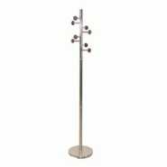 Décoshop26 - Porte-manteau moderne en métal couleur chromé avec 8 crochets en bois d'hévéa 05_0000760 - 3000575169604 Décoshop26 - Porte-manteau moderne en métal couleur chromé avec 8 crochets en bois d'hévéa 05_0000760 - 3000575169604