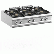 Fourneau professionnel a gaz 6 feux vif 5,5 kw a poser domina pro 700 - PFB711TXS