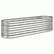 Helloshop26 - Jardinière bac lit surélevé plantes fleurs terrasse jardin de jardin acier enduit de poudre argenté Argent 02_0039709 - 3000218545208 Helloshop26 - Jardinière bac lit surélevé plantes fleurs terrasse jardin de jardin acier enduit de poudre argenté Argent 02_0039709 - 3000218545208