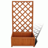 Helloshop26 - Jardinière en treillis 70 x 30 x 135 cm bois massif 02_0000828 - Bois massif 3000071611539