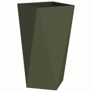 Helloshop26 - Jardinière moderne design extérieur 40 x 40 x 75 cm pratique résistante aux intempéries en acier vert olive 02_0053026 - vert acier