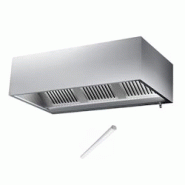 Hotte caisson sans moteur 1800x900x450 mm avec éclairage, filtre et robinet de vidange PREMIUM / GOLDINOX - 3701770823185