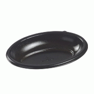 Ravier ovale Galaxie bagasse laminée noire 13,1x8,6x2,2cm - par 200