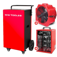 Pack déshumidificateur 90L/Jour BDM90N + Ventilateur brasseur d'air ø600mm MV600L MW Tools BDM90NSETAH