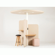 Espace de travail acoustique en tissu avec table BuzziBrella Focus BuzziSpace Espace de travail acoustique en tissu avec table BuzziBrella Focus BuzziSpace