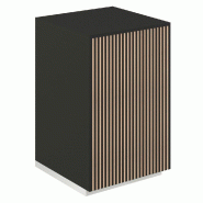 Angle de comptoir Vertigo T01 MDF naturel et noir 60x60x93 cm