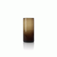 Bazar Bizar Tumbler en verre 8x8x13 cm gris anthracite - Lot de 8 - gris verre INAG006Char-L-MTR8
