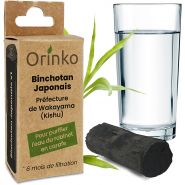 Binchotan japonais de kishu 1x (boîte) | région de wakayama - charbons actifs - orinko - carafe