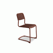 Chaise TUBE base luge - brique