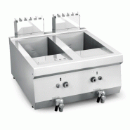 Cuistance Friteuse double cuve à gaz professionnelle 8 L – cuves inox, compatible GN/GPL - inox 28FP600G