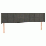 Décoshop26 - Tête de lit accessoire couchage chambre à coucher meuble avec rebord latéral 203 x 16 x 78/88 cm tissu velours gris TDL0204934 - gris Décoshop26 - Tête de lit accessoire couchage chambre à coucher meuble avec rebord latéral 203 x 16 x 78/88 cm tissu velours gris TDL0204934 - gris