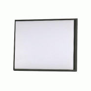 Fabas Luce Plafonnier Led Carré Desdy 23W 2700Lm 3000K Ip54, Structure Aluminium Et Polycarbonate Noir, Usage Intérieur Et Extérieur, Code 3314-61-