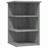 Helloshop26 - Armoire latérale décorative fonctionnelle 35 x 35 x 55 cm en bois d'ingénierie gris sonoma 02_0048540 - gris Bois massif 3000235335950