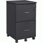 Helloshop26 - Caisson de bureau mobile avec serrure 2 tiroirs système de blocage des roulettes rails de suspension réglables 72 cm 12_0000354 - 3000 Helloshop26 - Caisson de bureau mobile avec serrure 2 tiroirs système de blocage des roulettes rails de suspension réglables 72 cm 12_0000354 - 3000