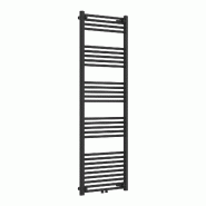Helloshop26 - Radiateur sèche-serviettes chauffage salle de bain acier 160 x 60 cm noir 03_0010430 - noir 3000225219819