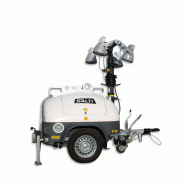 Mat d'éclairage tractable - 4x150 watts, hauteur d'utilisation 9,10 m, poids 750 kg