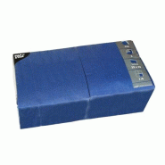 Papstar 250 serviettes, 3 plis, pliage 1/4, 33 cm x 33 cm, bleu foncé - bleu papier 12487