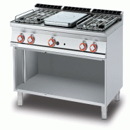 Plaque de cuisson tout gaz + 4 brûleurs avec veilleuse. Dimensions 120x70,5 h90 cm. Modèle TP4-712GP - 1835