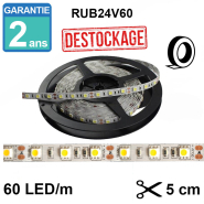 Ruban led 24v 12w/m - 5m - ip20 intérieur -  référence 7001c2