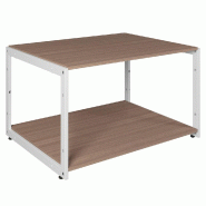 Table de présentation Cage blanc 105x80x60cm noyer
