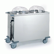 Tournus CHARIOT ASSIETTES NIVEAU CONSTANT chariot chauffant 2 piles d'assiettes, avec couvercle pour assiettes diam. 215 à 320 mm - inox 808177