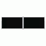 VidaXL Auvent latéral rétractable Noir 180x600 cm Modèle Boréal Vent Élite - 318000