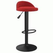 VidaXL Tabouret de bar Rouge bordeaux Velours Modèle Lofty Plus - 333596