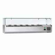 Vitrine à ingrédients réfrigérée avec pare-haleine - 6 x GN 1/4