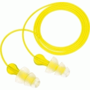 3M OREILLE PN01005 - Bouchons d'oreille avec triple brides, 29 dB, vinyle cordon, jaune (L) 3M OREILLE PN01005 - Bouchons d'oreille avec triple brides, 29 dB, vinyle cordon, jaune (L)