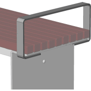 Accoudoir pour banc public Birka réf 8020359 - Hags