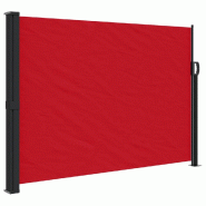 Auvent latéral rétractable rouge 140x500 cm Modèle Orion Pro - 4004417