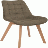 CLP Chaise de salle à manger Brook en velours côtelé Cordon HBT: 84x53x63 cm Taupe - gris textile 328099