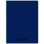 CONQUERANT Lot de 20 Cahier Classique PP piqué 24x32, 48p./24 feuilles 90g/m², Séyès, coloris bleu marine - 3020120259505